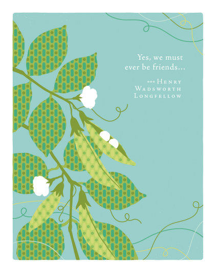 Positively Green Greeting Cards: Friendship - Yes, we must ever be friends (Pack of 6)