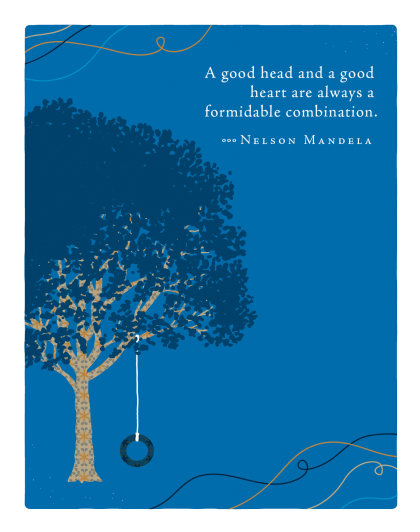 Positively Green Greeting Cards: Father's Day - A good head and a good heart are always (Pack of 6)
