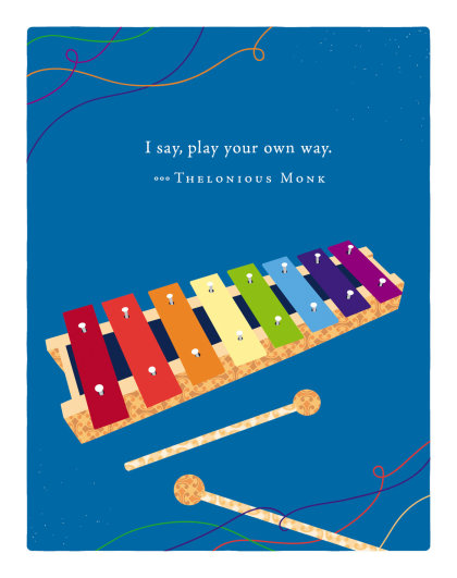 Positively Green Greeting Cards: Birthday - I say, play your own way. (Pack of 6)