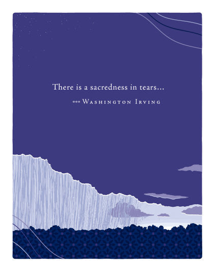 Positively Green Greeting Cards: Sympathy - There is a sacredness in tears (Pack of 6)