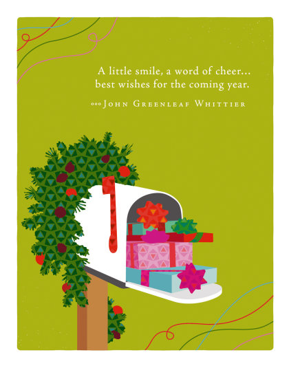 Positively Green Greeting Cards: Holiday - A little smile (Pack of 6)
