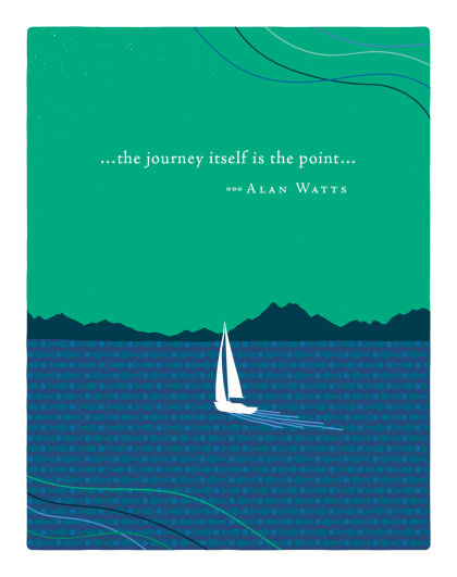 Positively Green Greeting Cards: Birthday - The journey itself is the point (Pack of 6)