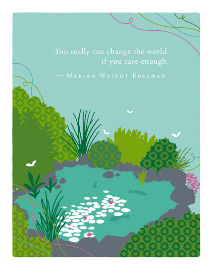 Positively Green Greeting Cards: Thank You - You really can change the world if you (Pack of 6)