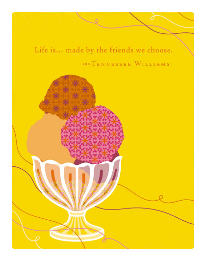 Positively Green Greeting Cards: Friendship - Life is…made by the friends we choose (Pack of 6)