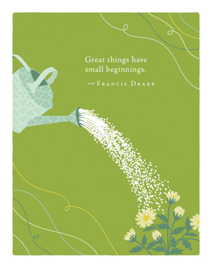 Positively Green Greeting Cards: Baby Shower - Great things have small beginnings (Pack of 6)