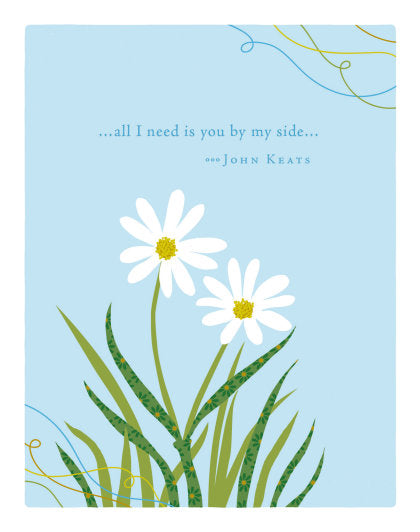 Positively Green Greeting Cards: Anniversary - All I need is you by my side (Pack of 6)