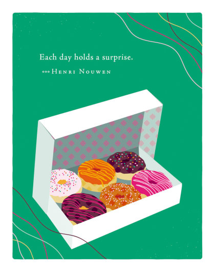 Positively Green Greeting Cards: Birthday - Each day holds a surprise (Pack of 6)