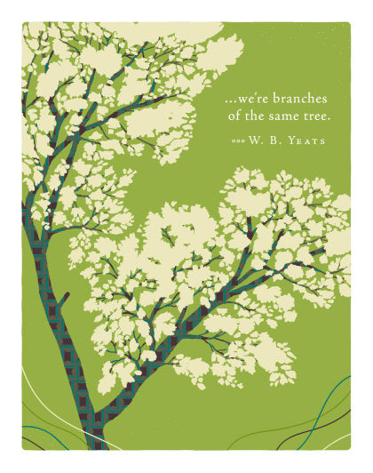 Positively Green Greeting Cards: Love - We're branches of the same tree (Pack of 6)