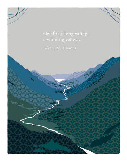 Positively Green Greeting Cards: Sympathy - Grief is a long valley, a winding valley (Pack of 6)