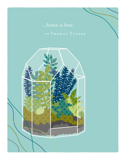 Positively Green Greeting Cards: New Home - Home is best (Pack of 6)