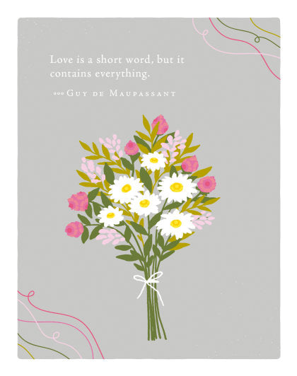 Positively Green Greeting Cards: Valentine's Day - Love is a short word, but it contains (Pack of 6)