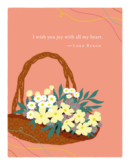 Positively Green Greeting Cards: Birthday - I wish you joy with all my heart (Pack of 6)