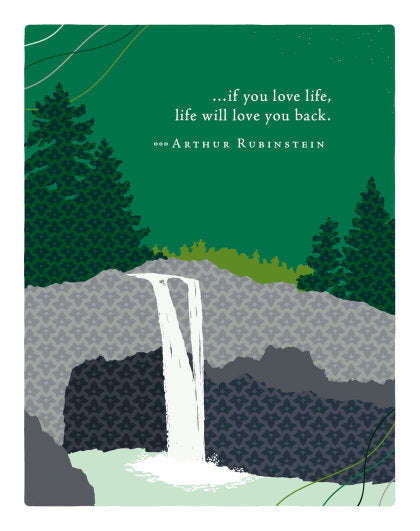 Positively Green Greeting Cards: Birthday - If you love life, life will love you (Pack of 6)
