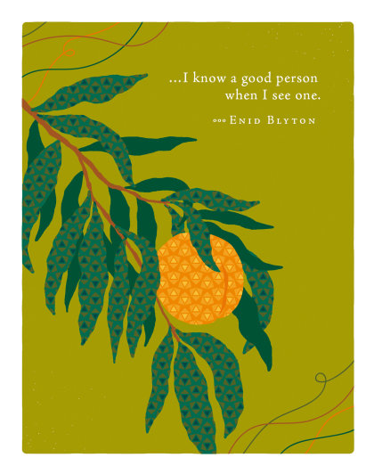 Positively Green Greeting Cards: Thank You - I know a good person when I (Pack of 6)