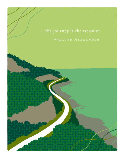 Positively Green Greeting Cards: Anniversary - The journey is the treasure (Pack of 6)