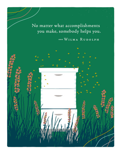 Positively Green Greeting Cards: Mentor - No matter what accomplishments (Pack of 6)
