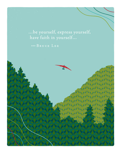 Positively Green Greeting Cards: Graduation - Be yourself, express yourself (Pack of 6)