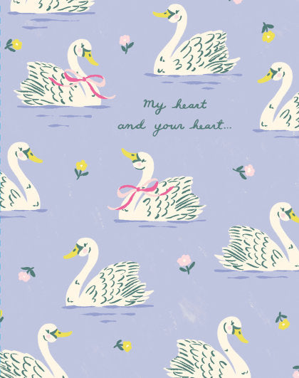 Love Muchly Greeting Cards: Love - My heart and your heart (Pack of 6)