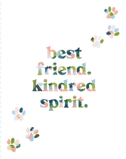 Love Muchly Greeting Cards: Pet Sympathy - Best friend. Kindred Spirit (Pack of 6)