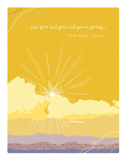 Positively Green Greeting Cards: Thank You - You give and give and go on giving… (Pack of 6)