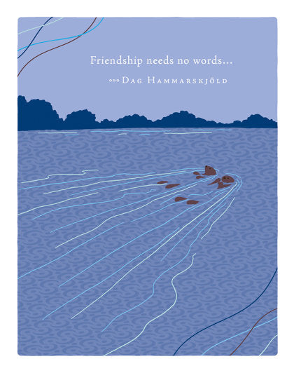 Positively Green Greeting Cards: Friendship - Friendship needs no words… (Pack of 6)