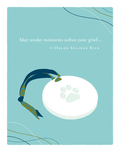 Positively Green Greeting Cards: Pet Sympathy - May tender memories soften your grief… (Pack of 6)