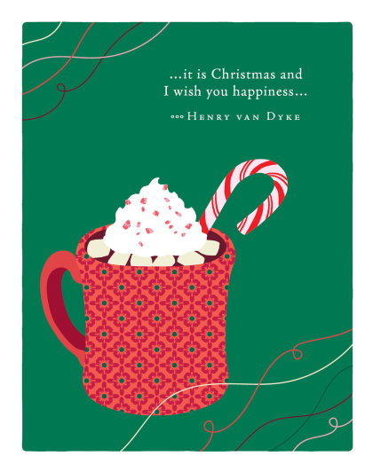 Positively Green Greeting Cards: Holiday - It is Christmas and I wish you (Pack of 6)