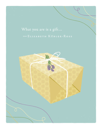 Positively Green Greeting Cards: Thank You - What you are is a gift (Pack of 6)