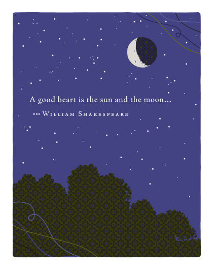 Positively Green Greeting Cards: Friendship - A good heart is the sun and the moon (Pack of 6)