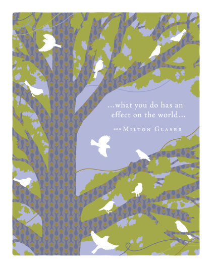 Positively Green Greeting Cards: Teacher/Mentor - What you do has an effect on the world (Pack of 6)