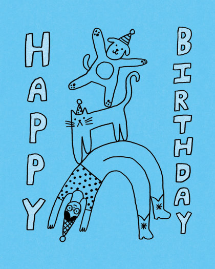 Humor Us Greeting Cards: Birthday - Happy Birthday (Pulling a muscle) (Pack of 6)