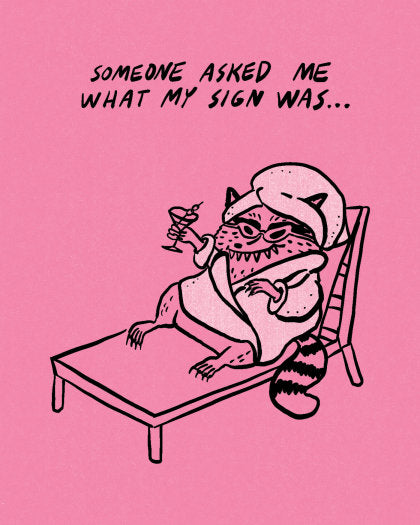 Humor Us Greeting Cards: Just For Laughs - Someone asked me what my sign (Pack of 6)