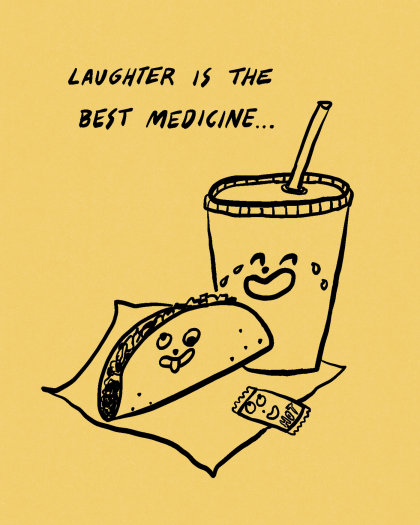 Humor Us Greeting Cards: Get Well - Laughter is the best medicine (Pack of 6)