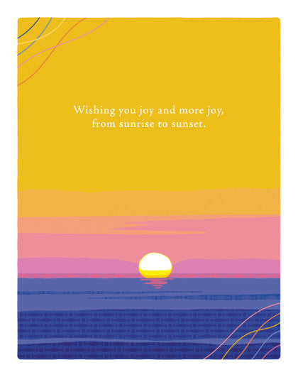 Positively Green Greeting Cards: Birthday - Wishing You Joy and More Joy, from Sunrise to Sunset (Pack of 6)