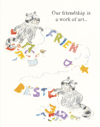 Love Muchly Greeting Cards: Friendship - Our Friendship Is a Work of Art (Pack of 6)